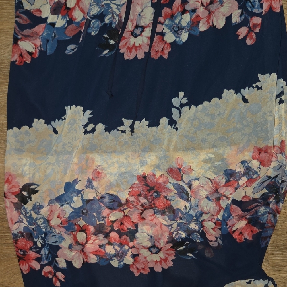 Pink Owl Long Navy Floral Halter Maxi Dress - Picture 6 of 6
